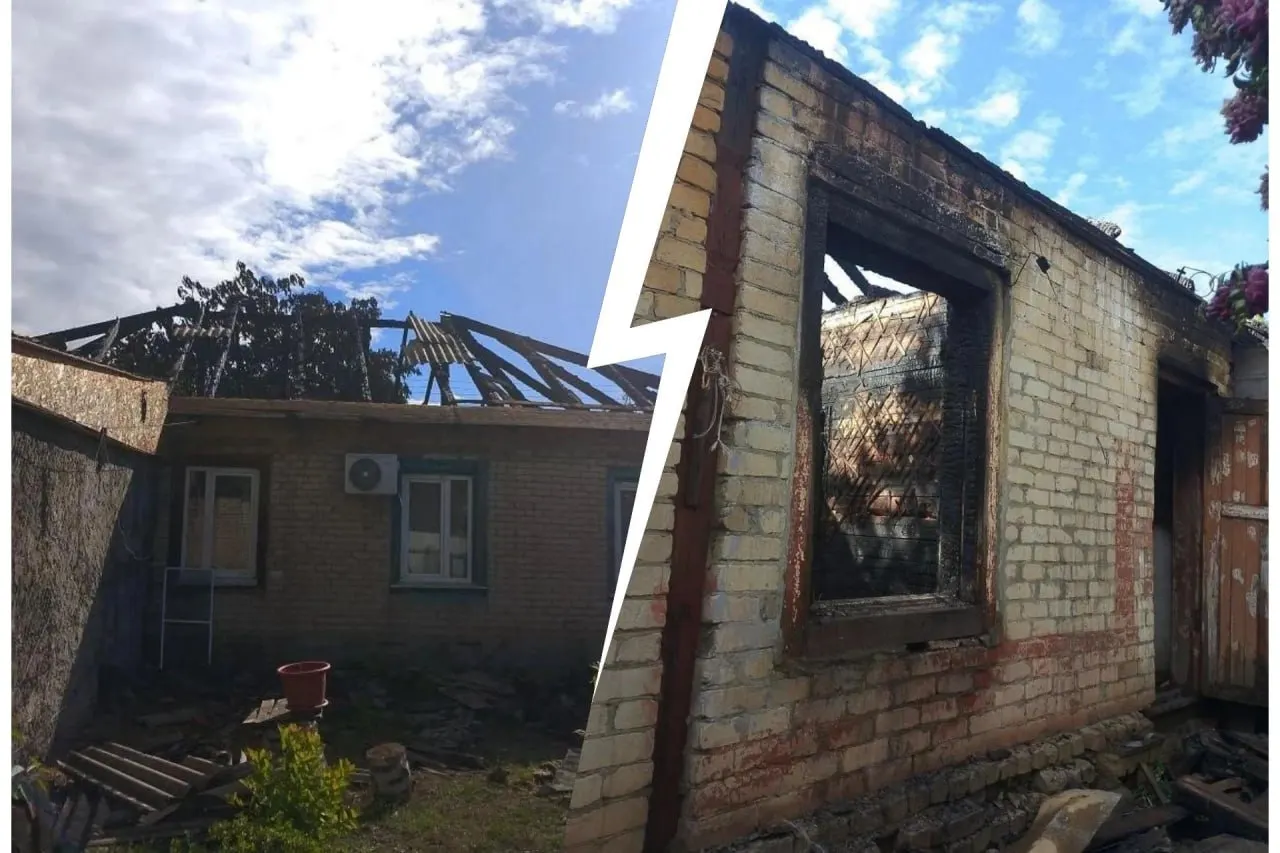 В поселке Гумрак огонь полностью уничтожил крышу дома многодетной семьи; по словам матери, никто не пострадал, полиция проверяет версию поджога.