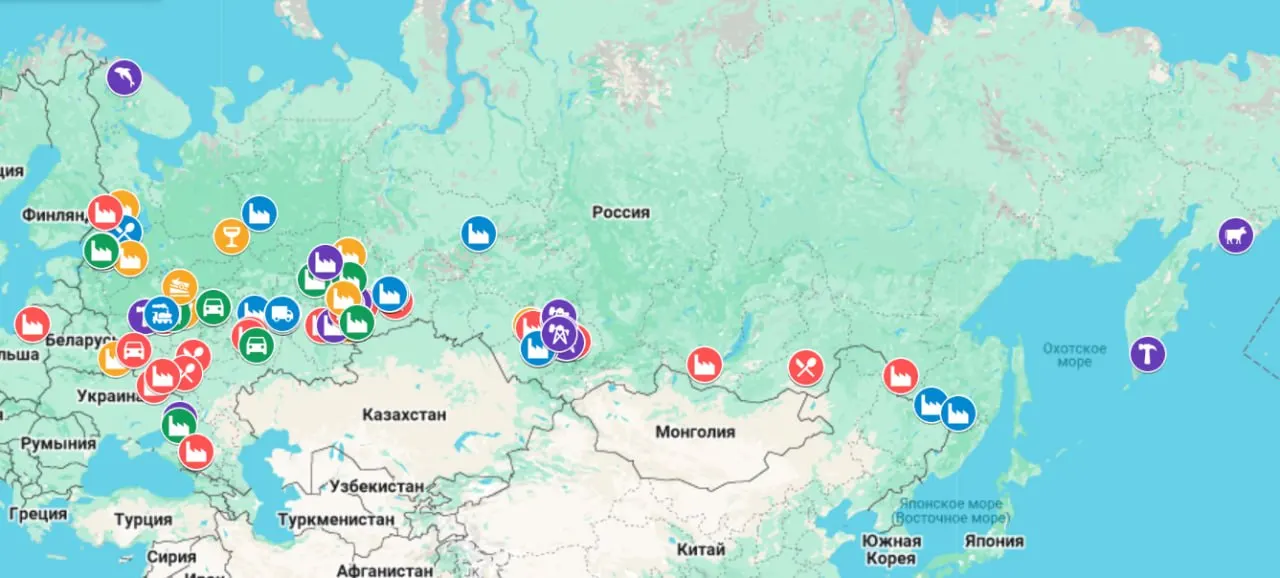 Интерактивная карта фиксирует остановки производств, массовые увольнения, задержки зарплат и перевод сотрудников на сокращённую неделю по регионам — с начала 2026 уже 47 проблемных предприятий.