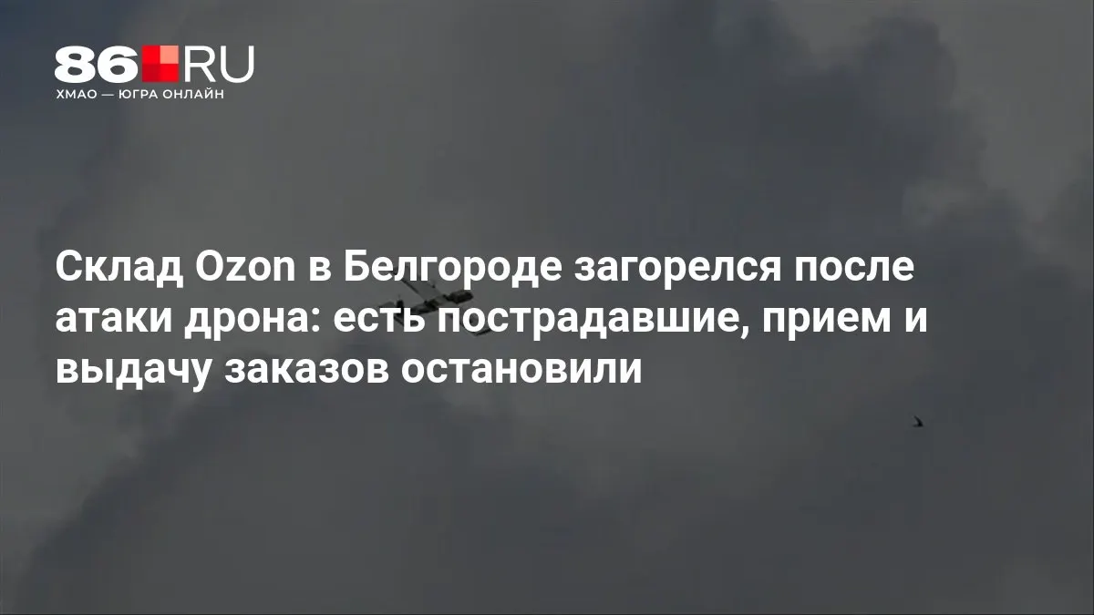 В Белгородской области произошёл пожар на складе после атаки беспилотника; есть пострадавшие, прием и выдача заказов временно остановлены. Маркетплейс перестраивает логистику.