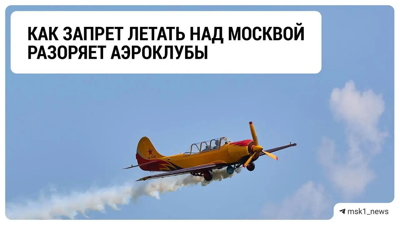 Запрет на полёты над столичным регионом снижает доходы аэроклубов: отрасль переживает кризис и неопределённость на зимний период.