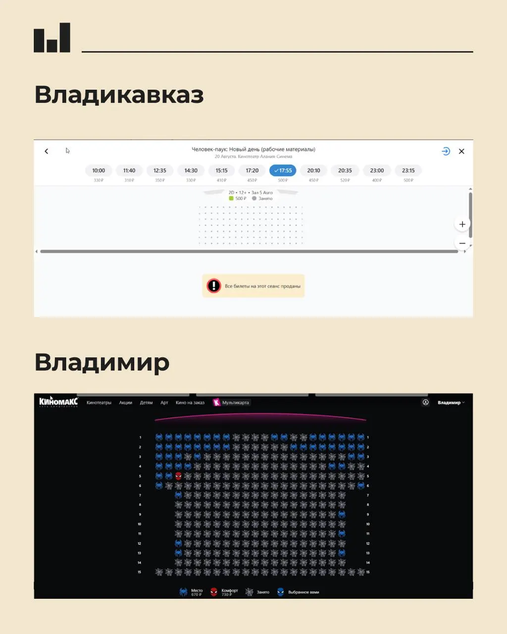 Спрос на вечерние сеансы растет: во многих городах билеты исчезают мгновенно, а кинотеатры расширяют расписание.
