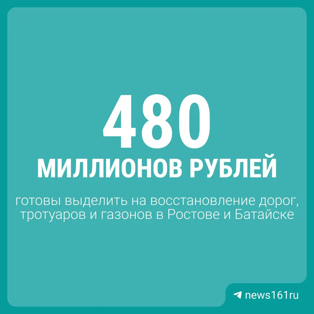 Компания ищет подрядчика для восстановления улиц после аварий Ростовводоканала; на работы планируется выделить около 480 млн рублей; информация размещена на портале госзакупок.
