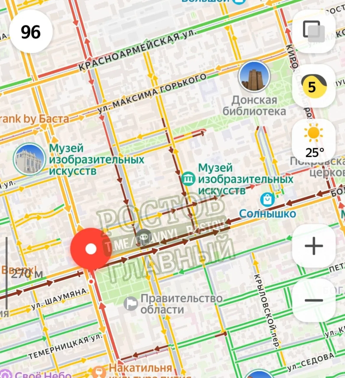 В центре города не функционируют светофоры, образуются заторы. Рекомендуется по возможности не выезжать в центр.