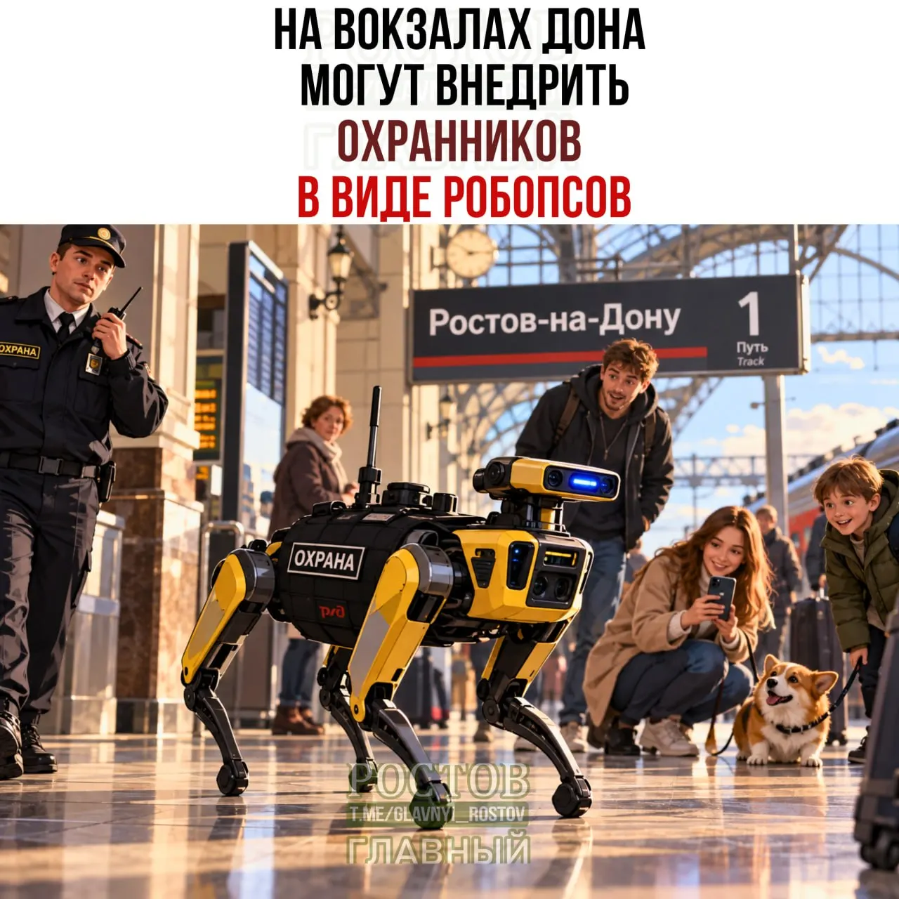 После успешных тестов на вокзалах Дона планируется расширить внедрение охранников-робопсов для повышения транспортной безопасности.