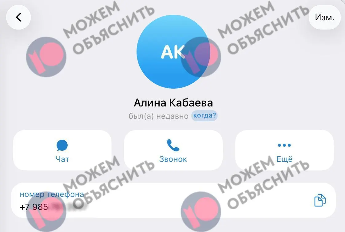 Номер, зарегистрированный на имя Алины Кабаевой, оказался связан с госуслугами и медицинскими порталами; вопрос поднимается в контексте ограничений Telegram.